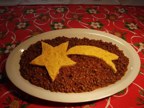 LENTILLES À LA POLENTA