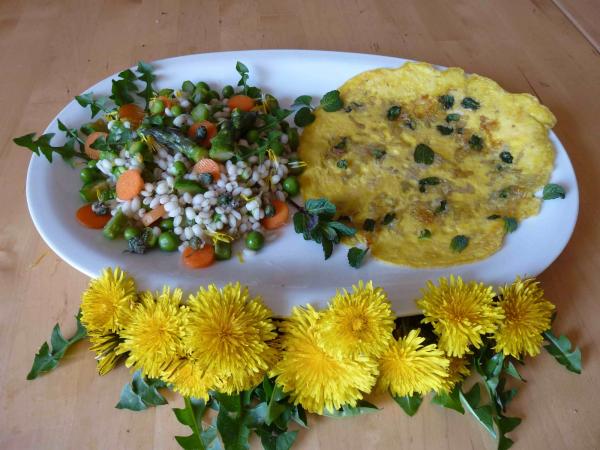 ORZO PRIMAVERA E FRITTATINA ALLA MENTA