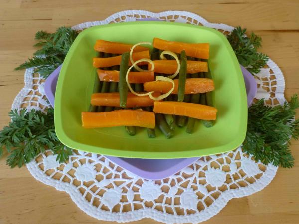 CAROTE E FAGIOLINI CON OLIO AL LIMONE